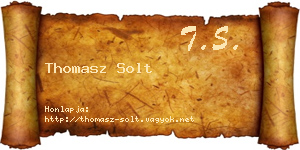 Thomasz Solt névjegykártya